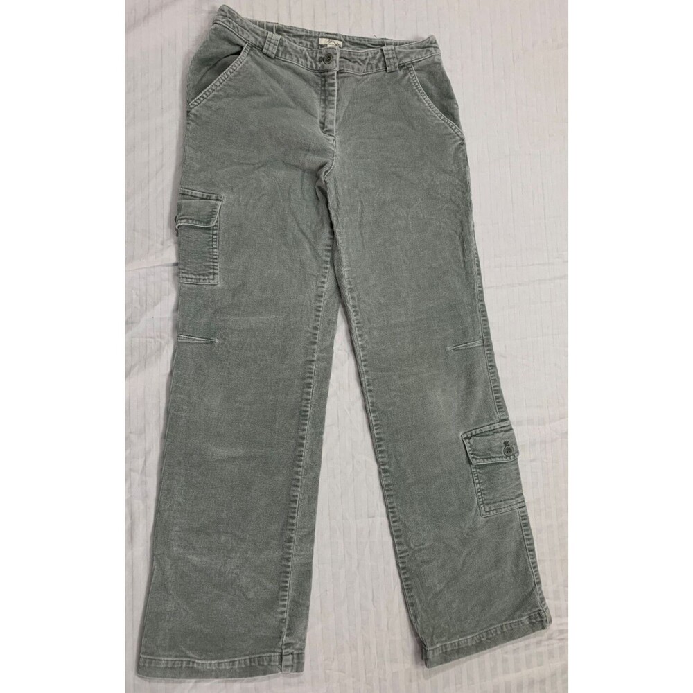 J.JILL STRETCH WOMENS CORDUROY CARGO PANTS SIZE 4